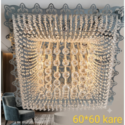 HANEDAN 60X60 KARE AVİZE KROM