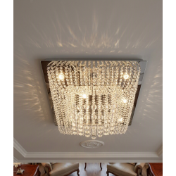 HANEDAN 60X60 KARE AVİZE KROM DÜZ