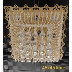 HANEDAN 45X45 KARE AVİZE GOLD